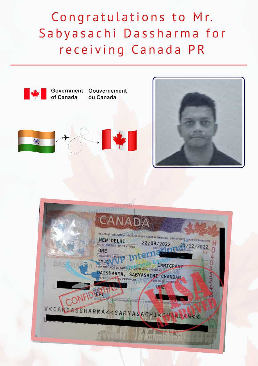 Sabyasachi-WVP-Canada-pr-visa-card